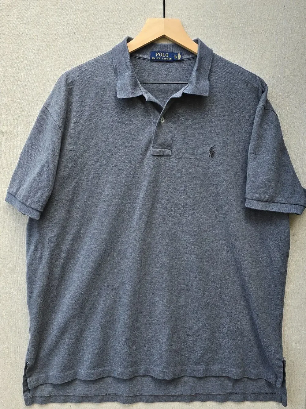 Polo Ralph Lauren Gray Pima Cotton Stretch Polo Shirt Mens XL Classic Preppy